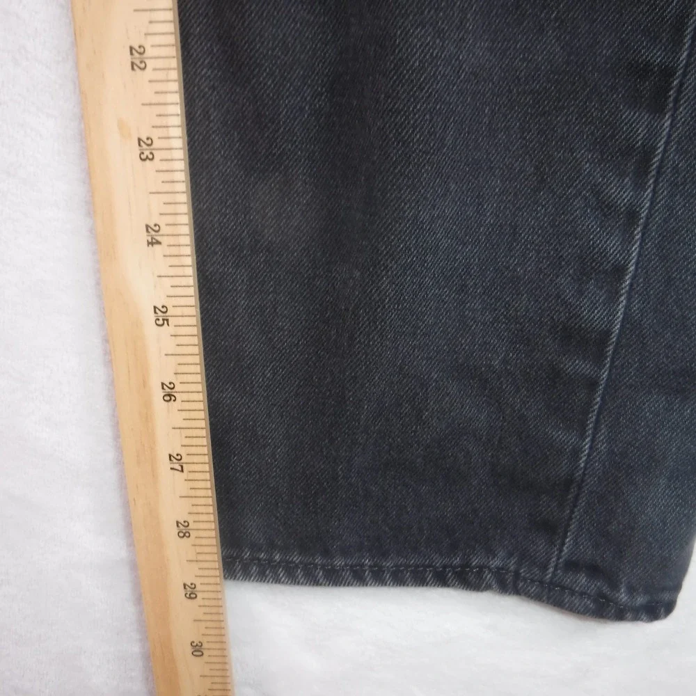 Levis 501 Original Fit Mens‎ Black Straight Leg Button Fly Denim Jeans 32x30